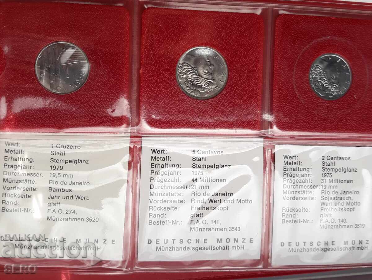 F.A.O-лот 6 монети на Бразилия - 6