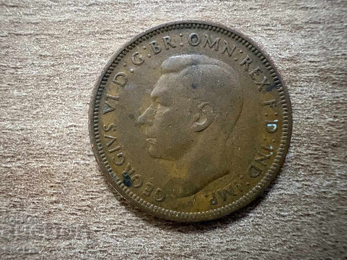 Ηνωμένο Βασίλειο - 1/2 πένες (1943) με τιμή € 0.35 | 0.68 BGN