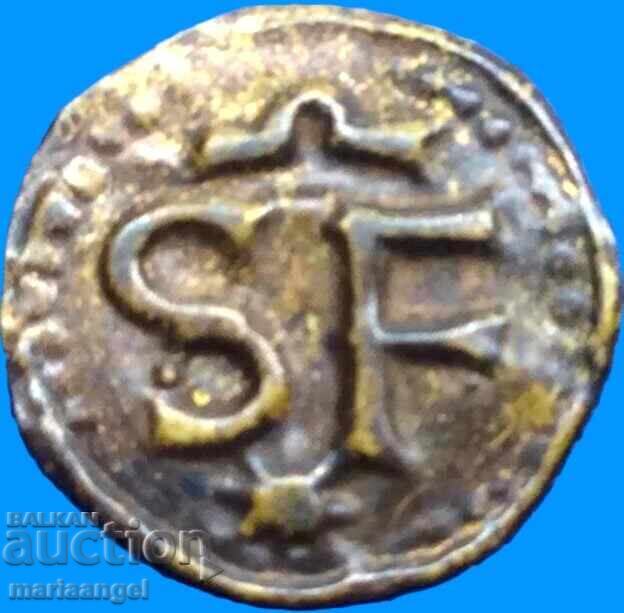 Δημοπρασία Ισπανία Καταλονία 1 Φελόπα SF+Αστέρι 14mm Κασσίτερος - σπάνιο