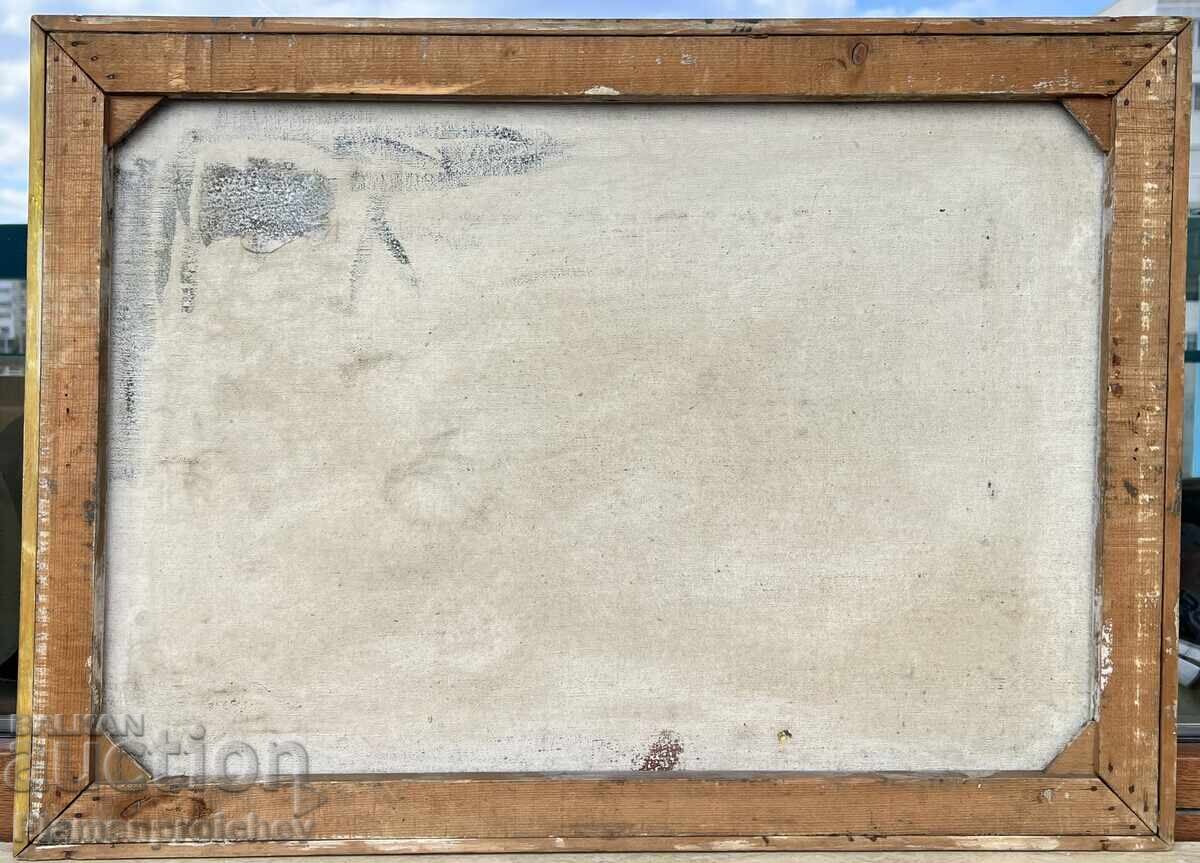 TABLOU FOARTE VECHI, ULEI PE PÂNZĂ - 7
