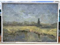 TABLOU FOARTE VECHI, ULEI PE PÂNZĂ