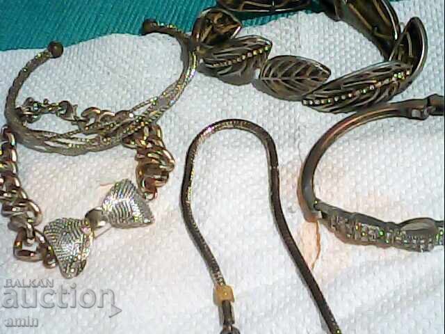 Lot de brățări vechi argintate