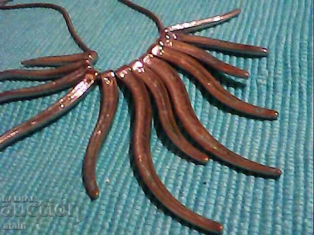 vechi frumos colier placat cu argint - 5