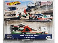 Hot Wheels Premium СЕТ 2016 Ford GT Race Ford C-800 1:64