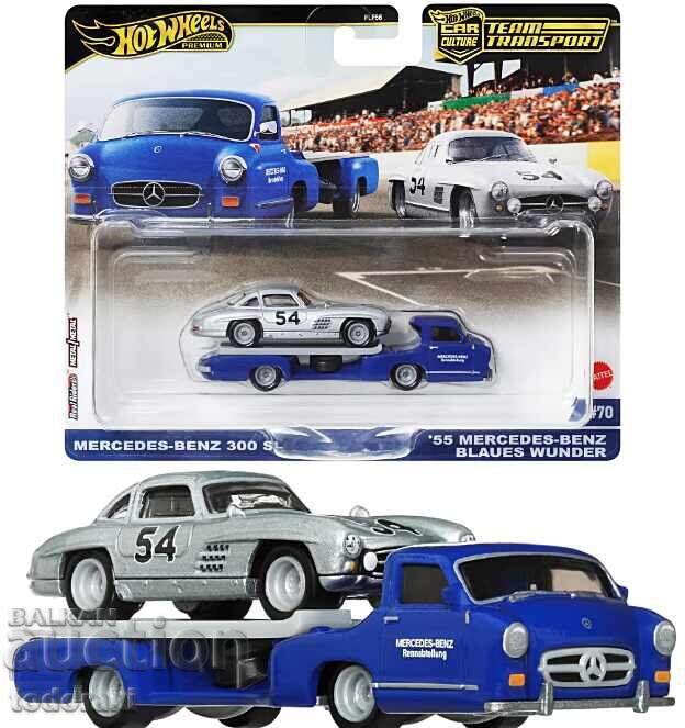 Σετ Hot Wheels Premium Mercedes-Benz 300 SL 55 Blaues Wunder