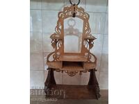 Old home iconostasis shelf wood carving icon woodwork