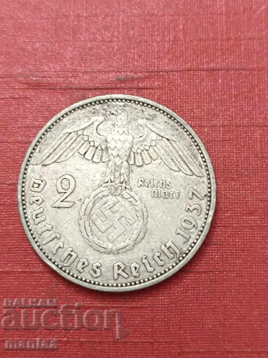2 μάρκα 1937 Ασήμι !