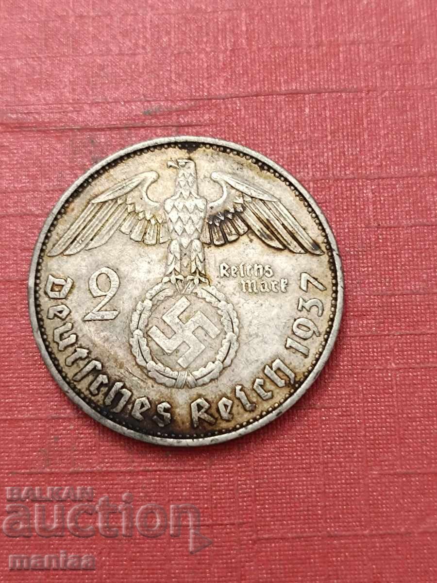 2 μάρκα 1937 Ασήμι ! με τιμή € 25.00 | 48.90 BGN 2 μάρκα 1937 Ασήμι ! με τιμή € 25.00 | 48.90 BGN