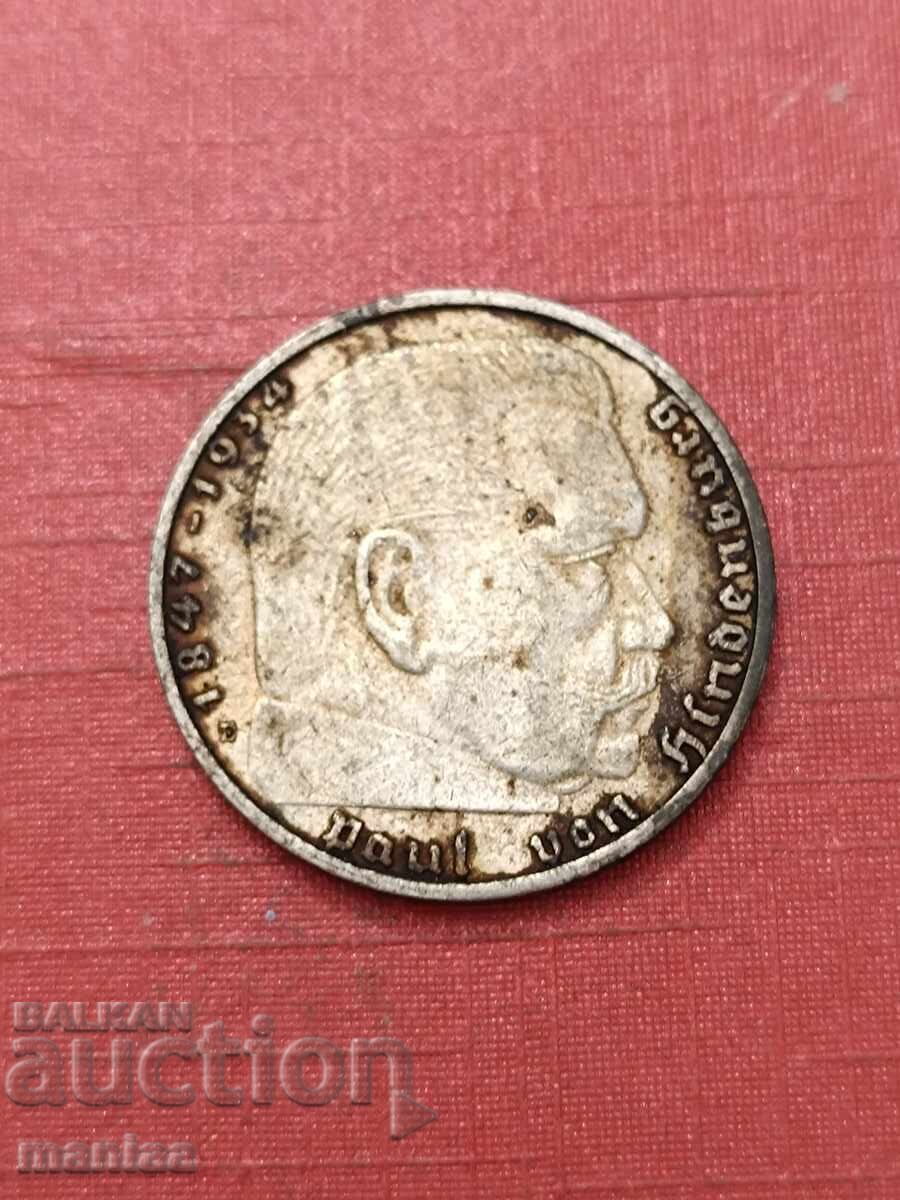 Παράδοση 2 μάρκα 1937 Ασήμι ! Παράδοση 2 μάρκα 1937 Ασήμι !