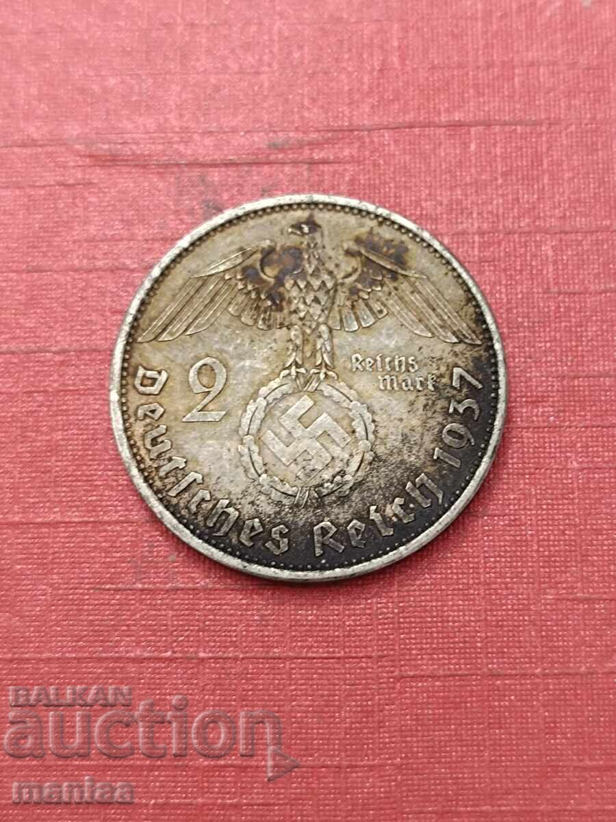 2 marks 1937 Silver! with price € 25.00 | 48.90 BGN 2 marks 1937 Silver! with price € 25.00 | 48.90 BGN