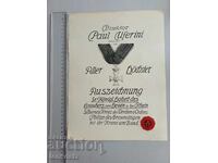 Diplomă de recompensă cu ordin german