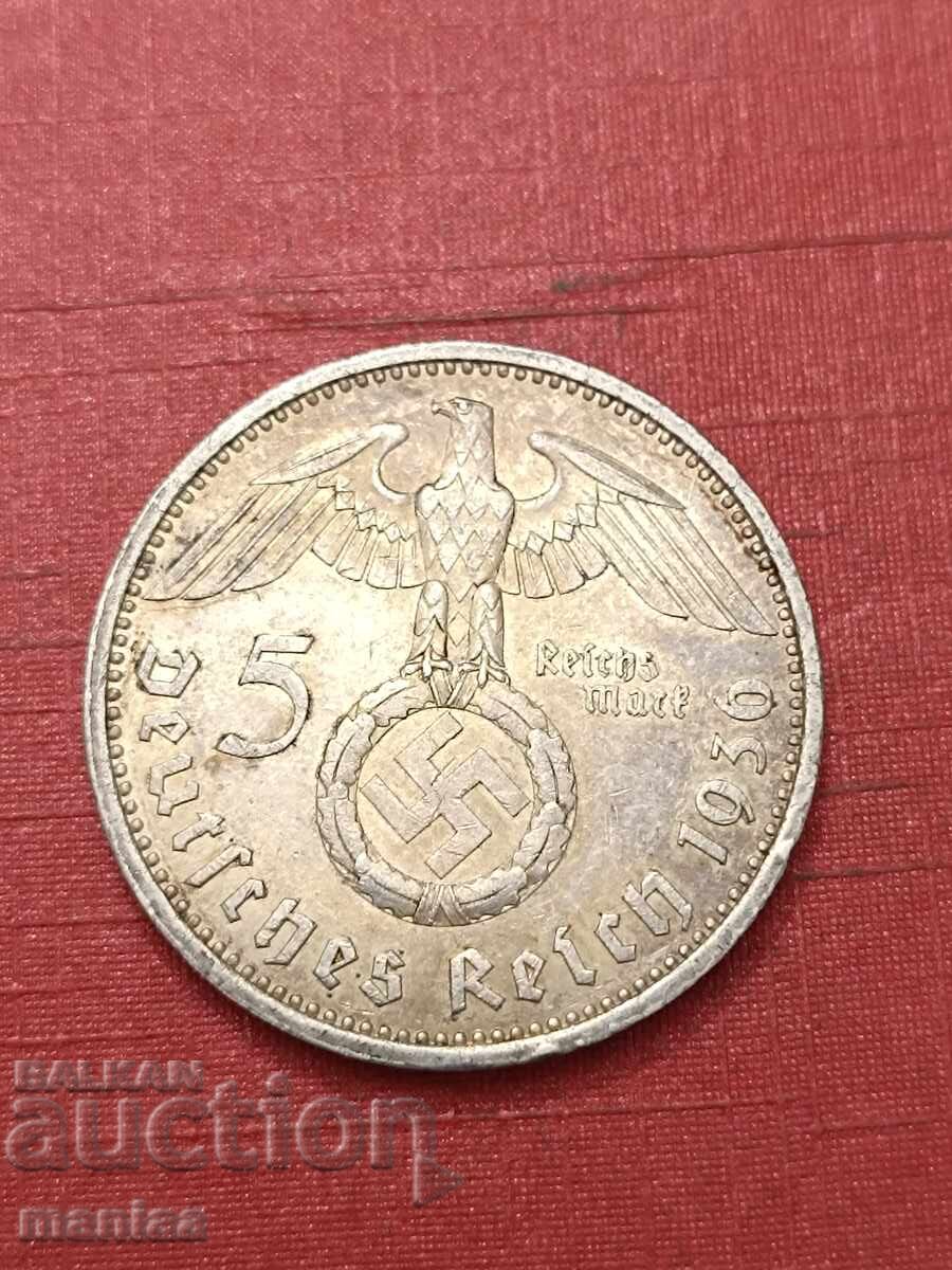 5 μάρκα 1936 Ασήμι ! με τιμή € 49.00 | 95.84 BGN 5 μάρκα 1936 Ασήμι ! με τιμή € 49.00 | 95.84 BGN