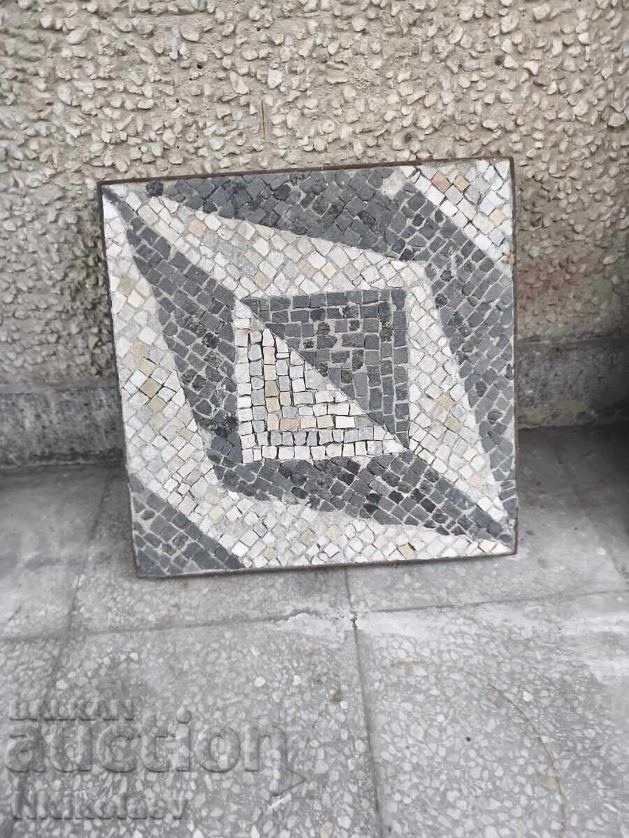 Delivery of Decorative mosaic panel in a metal frame, natural material