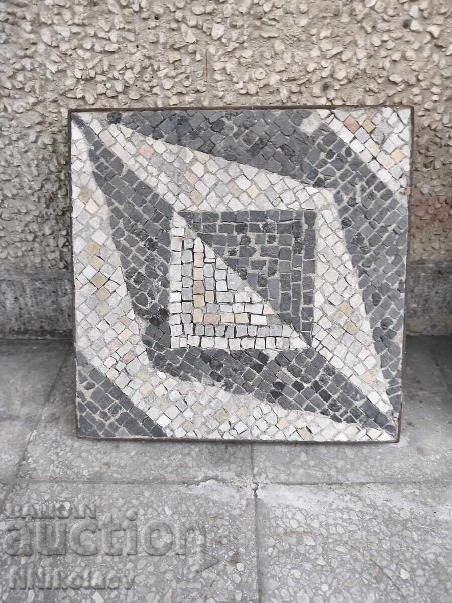 Decorative mosaic panel in a metal frame, natural material - 5