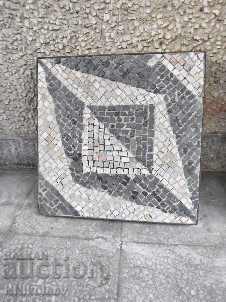 Decorative mosaic panel in a metal frame, natural material - 6