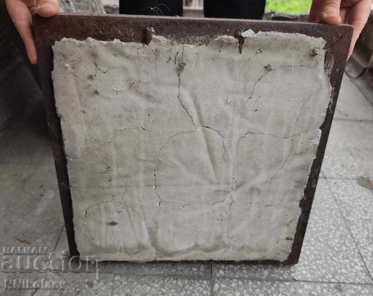 Decorative mosaic panel in a metal frame, natural material - 7