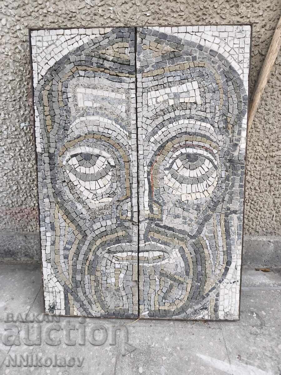 Δημοπρασία Διακοσμητικό ψηφιδωτό πάνελ σε μεταλλικό πλαίσιο, φυσικό υλικό