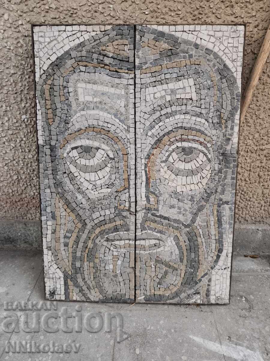 Παράδοση Διακοσμητικό ψηφιδωτό πάνελ σε μεταλλικό πλαίσιο, φυσικό υλικό