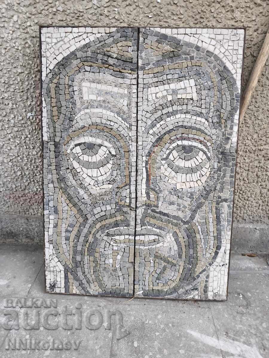 Διακοσμητικό ψηφιδωτό πάνελ σε μεταλλικό πλαίσιο, φυσικό υλικό