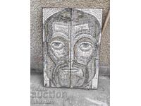 Διακοσμητικό ψηφιδωτό πάνελ σε μεταλλικό πλαίσιο, φυσικό υλικό