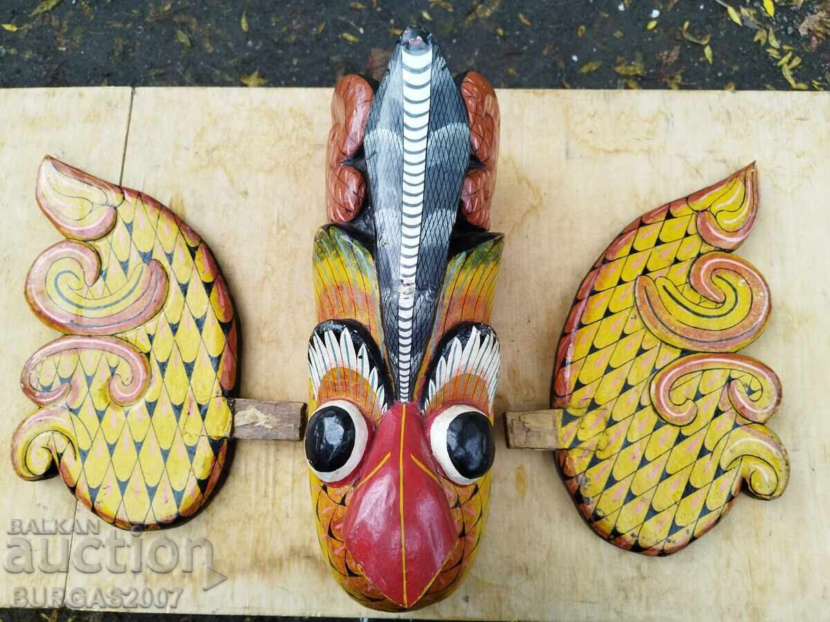 Old large wooden mask, Sri Lanka - 7 Old large wooden mask, Sri Lanka - 7