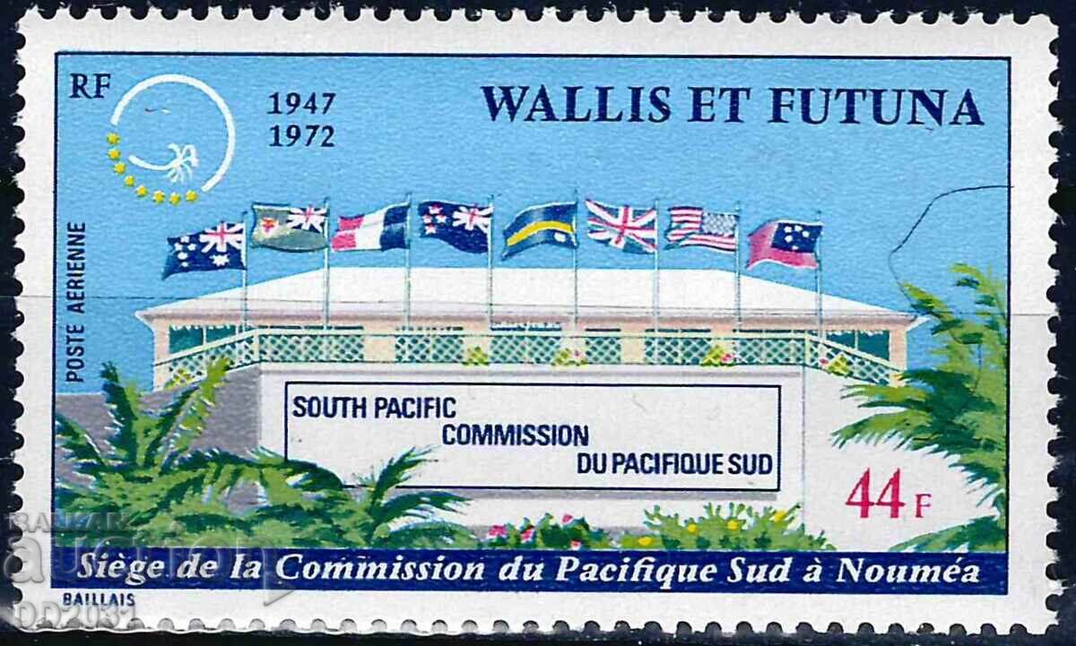 Ουαλίς και Φουτούνα 1972 - σημαίες αρχιτεκτονική MNH