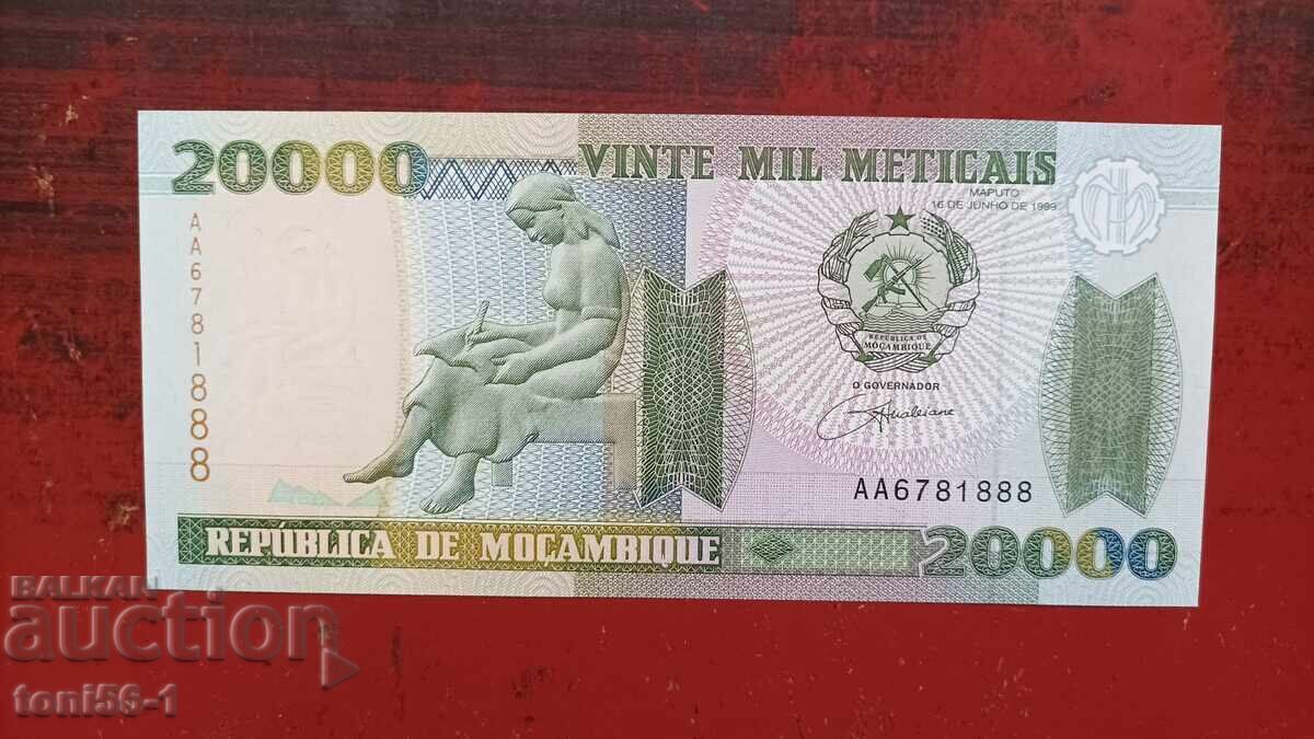 Мозамбик 20 000 метикала 1999   UNC