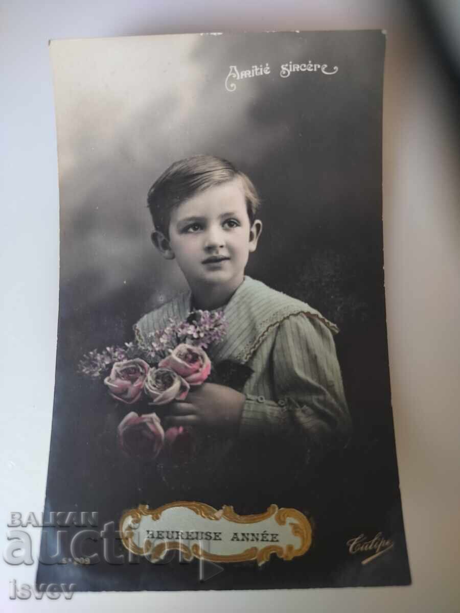 Licitație Veche felicitare poștală franceză de Anul Nou