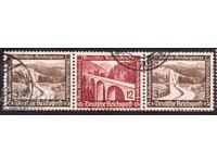 Germania Reich-1936-Poduri-set de 3 din carnet-ZD, ștampilă