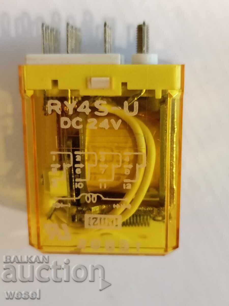 Seven pieces of RY4S-U DC 24V relays