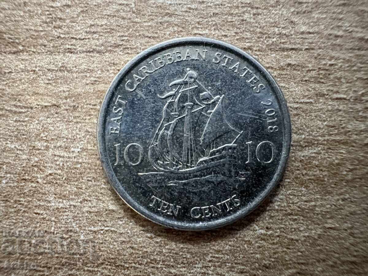 Eastern Caribbean - 10 cents (2018)
