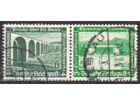 Γερμανία Ράιχ-1936-Γέφυρες-2άδα από σειρά-ZD, σφραγίδα