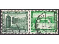 ГерманияРайх-1936-Мостове-2-ка от карнетка-ZD,клеймо
