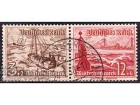 Germania Reich-1937-Poduri-2 bucăți din carnet-ZD, ștampilă