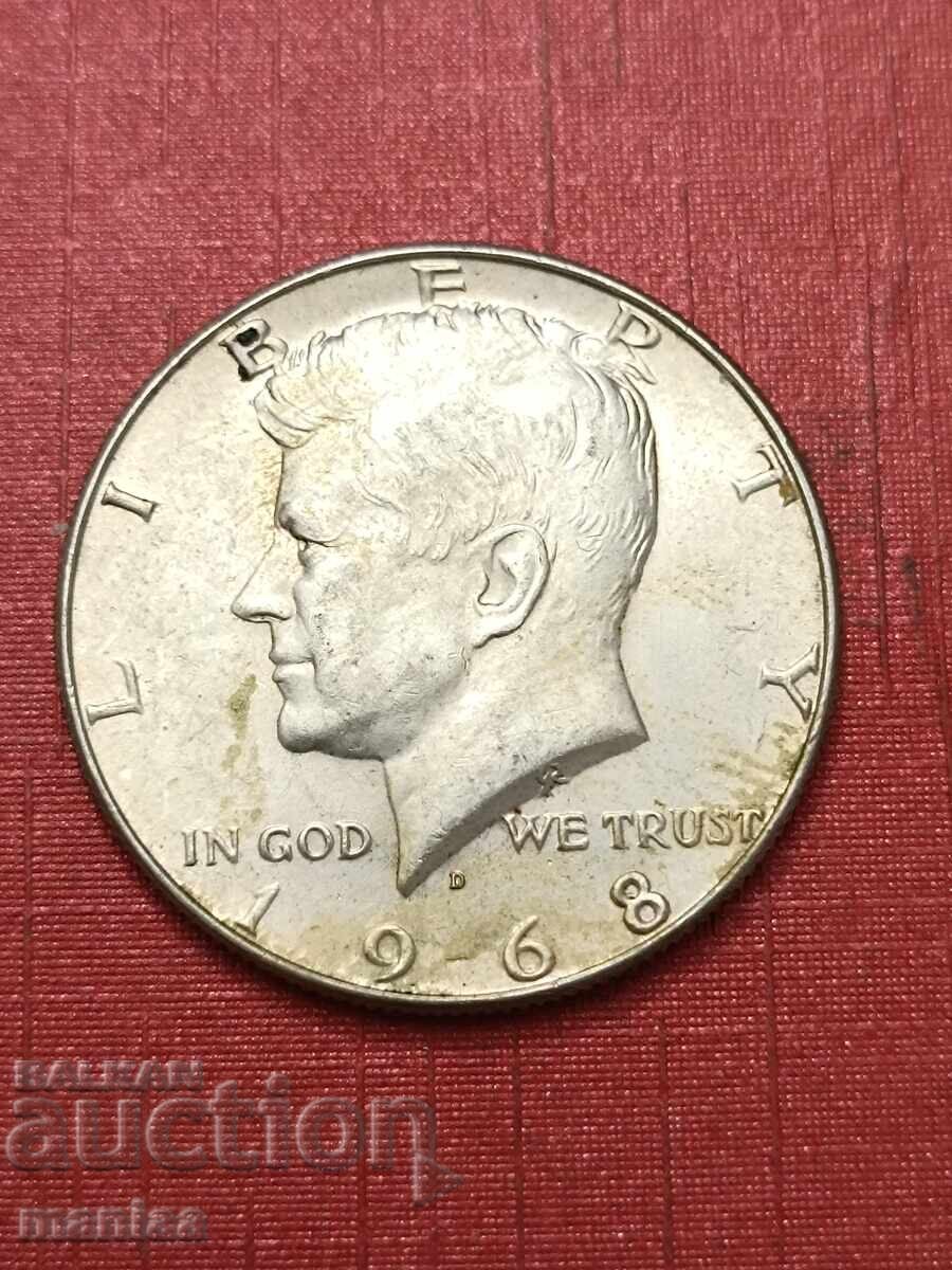 1/2 Dolar 1968 Argint ! - 5
