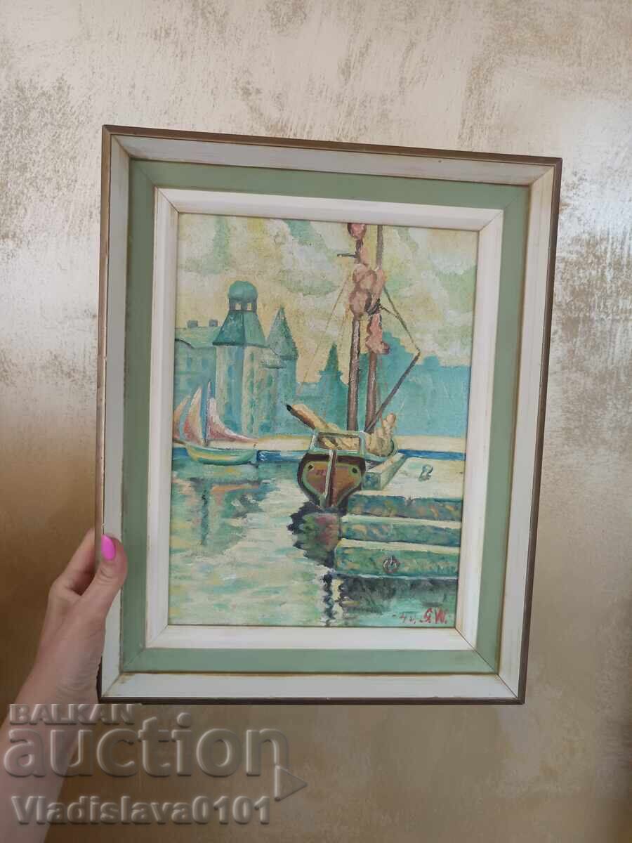 Vintage πίνακας δεκαετίας του '40