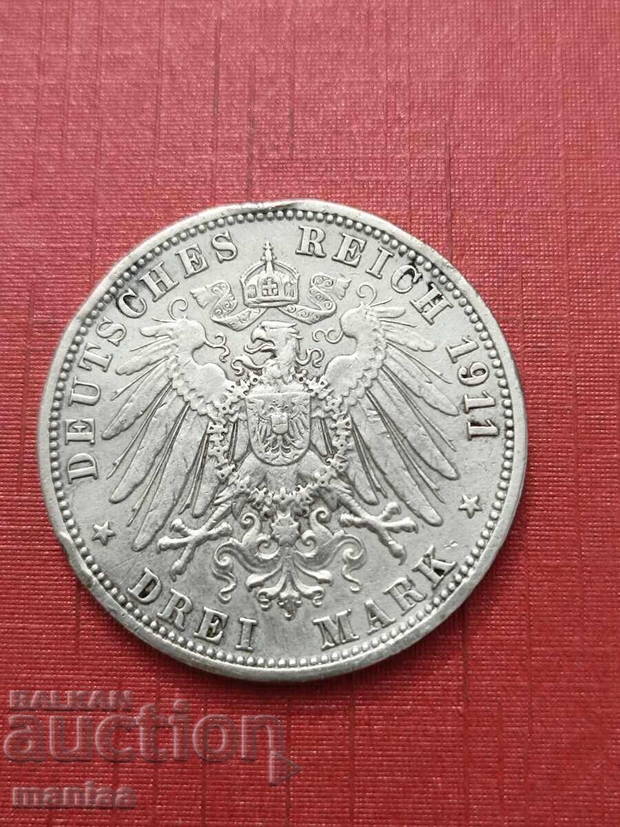 Γερμανία Μπάντεν 3 γραμματόσημα 1911 Ασήμι Μικρή κυκλοφορία! με τιμή € 55.00 | 107.57 BGN