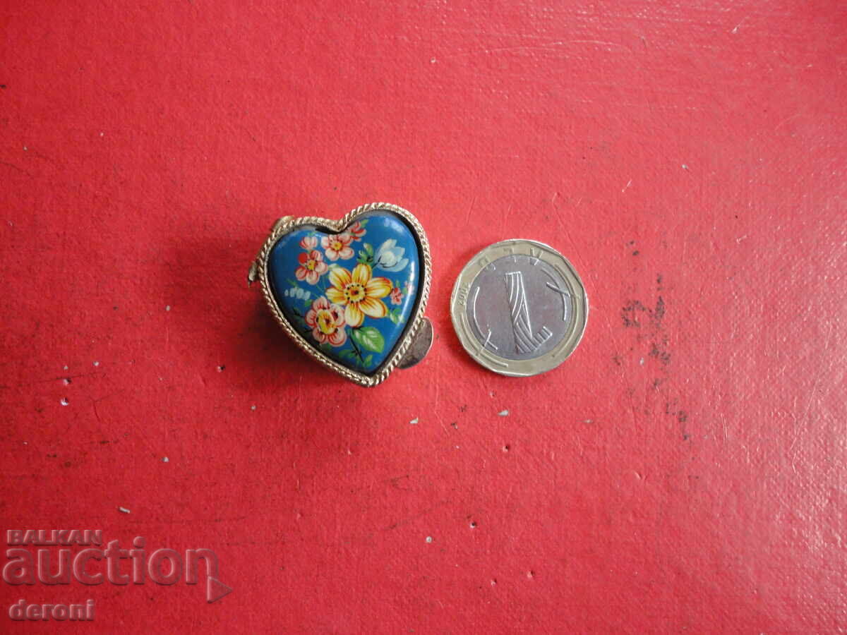 Μεταλλική θήκη για χάπια ή κοσμήματα με σμάλτο 33