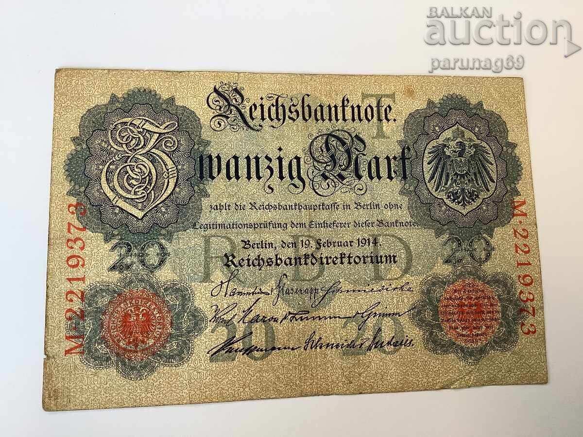 Германия 20 марки 1914 година