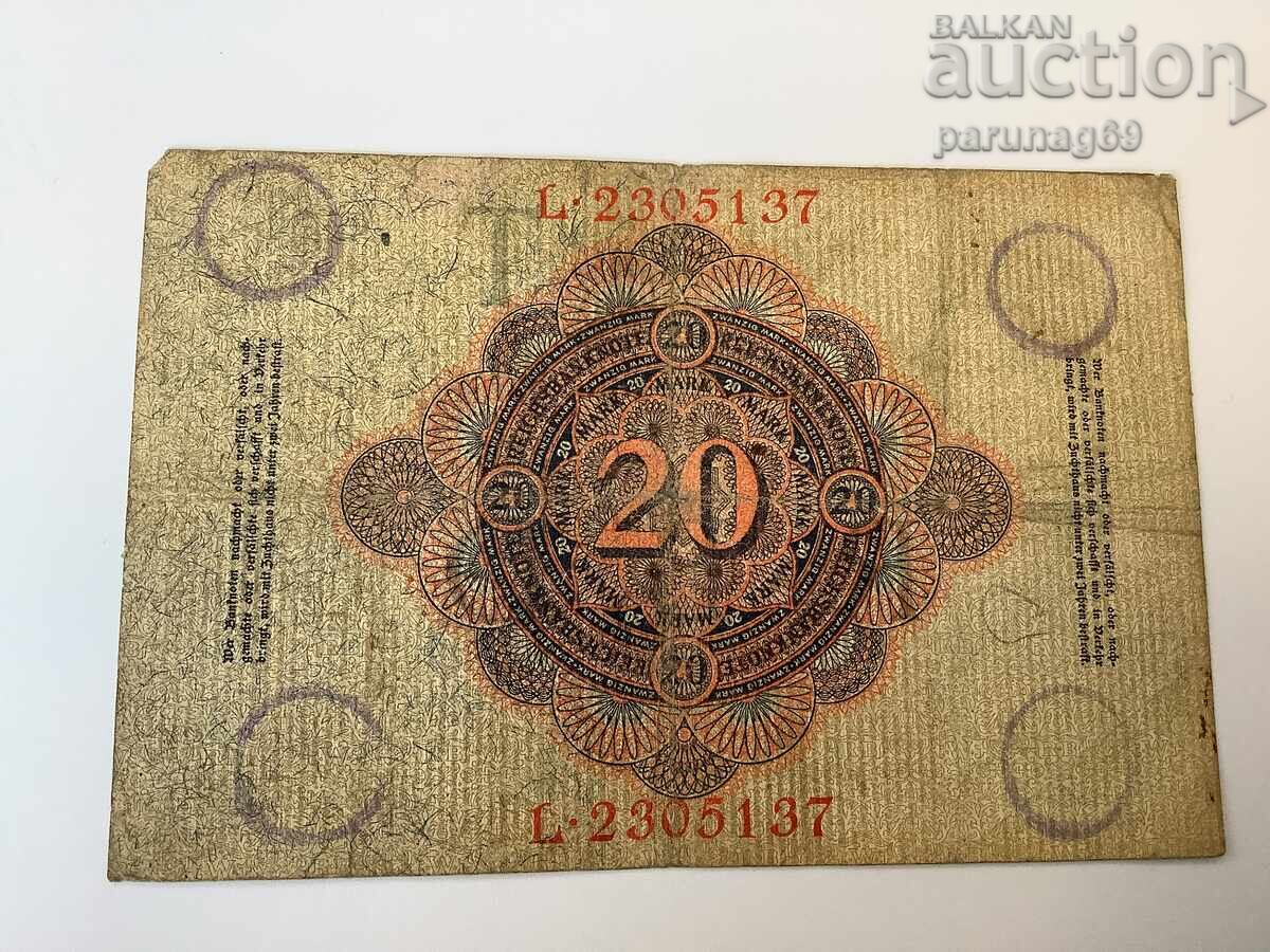 Германия 20 марки 1914 година с цена € 1.50 | 2.93 лв.