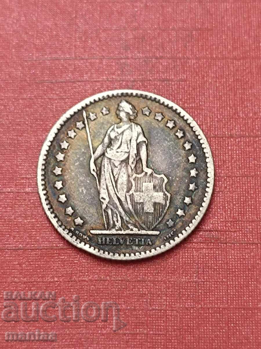 Licitație 1 franc 1921 Argint!