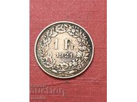 1 franc 1921 Silver!