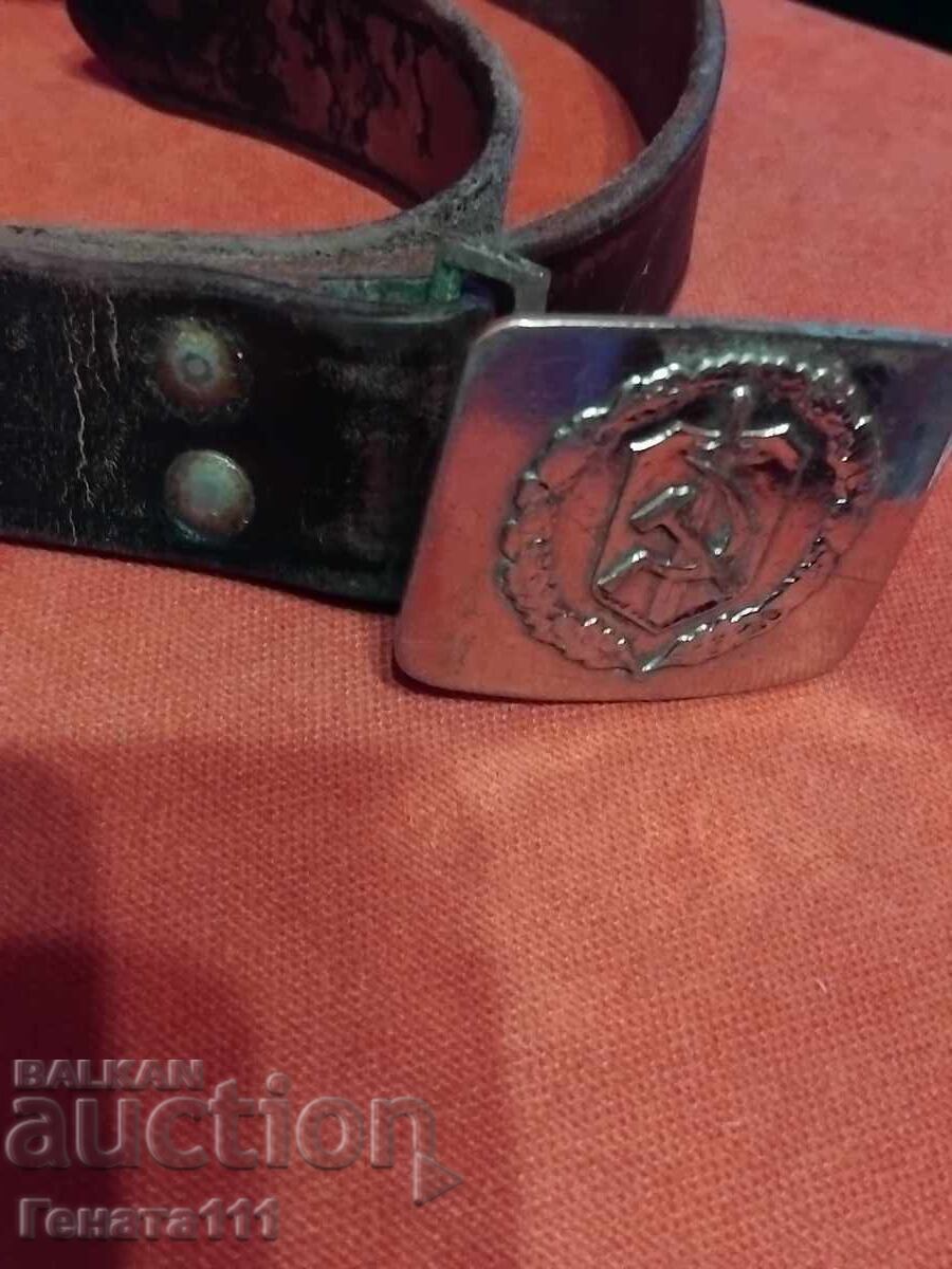 Centura militară din piele uzată - 6