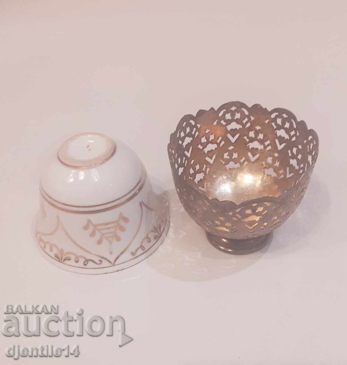 Zarf, argint filigranat, porțelan cu tugra - 5