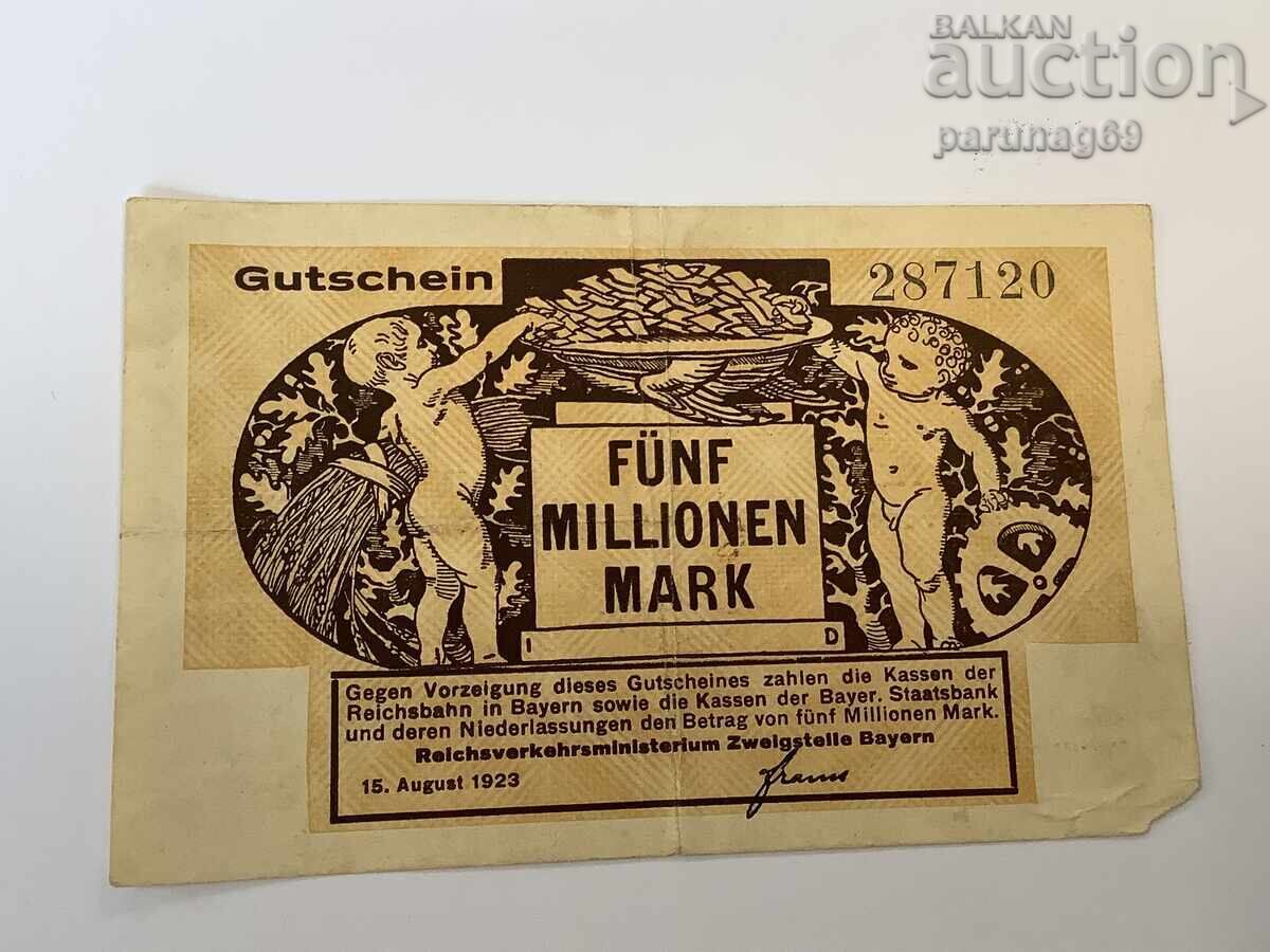 Γερμανία 5 εκατομμύρια μάρκα 1923 Γερμανία 5 εκατομμύρια μάρκα 1923