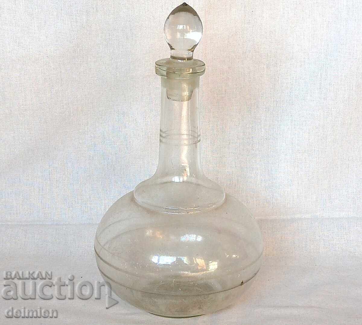 Antique Ottoman Glass Carafe 18th Century, Ottoman Old Carafe