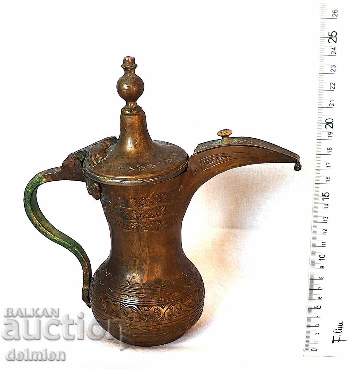ANTIQUE 19TH CENTURY EWER OTTOMANS BEDOUINS 22 CM, ORNAMENTATION - 7
