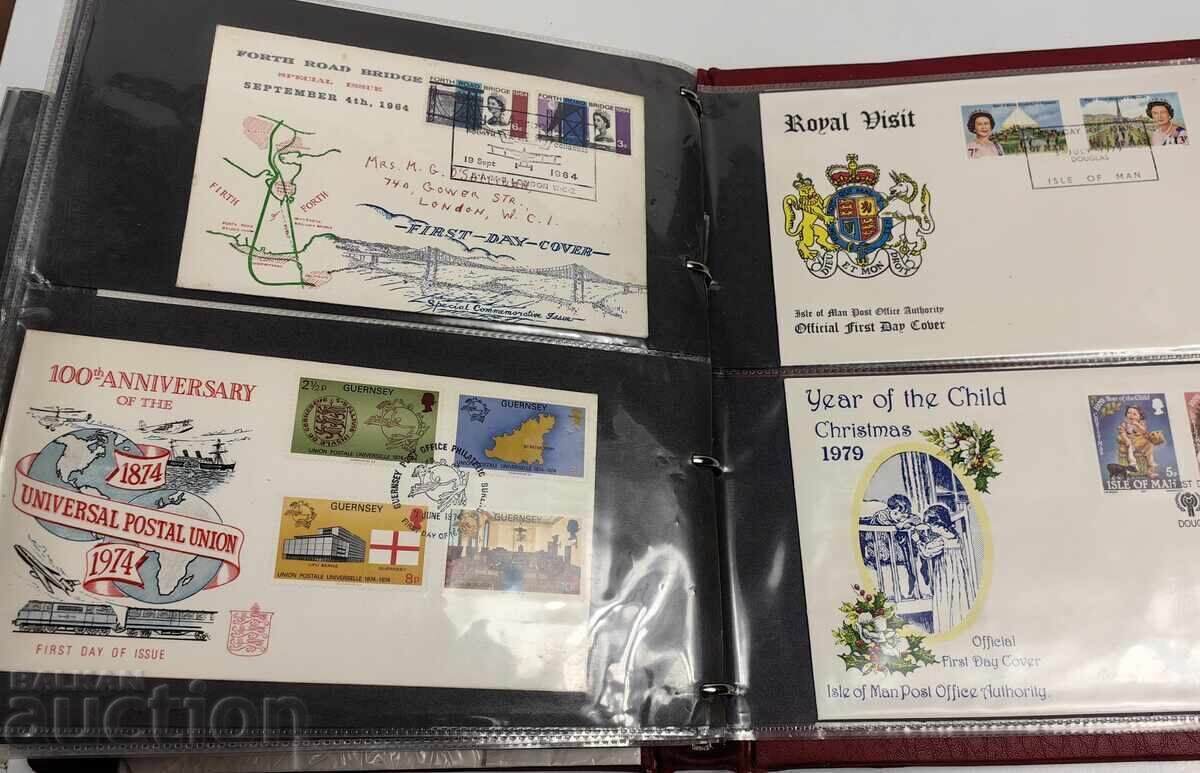 BINDER WITH 90 ENGLISH FIRST DAY COVERS FIRST DAY COVER - 13 BINDER WITH 90 ENGLISH FIRST DAY COVERS FIRST DAY COVER - 13