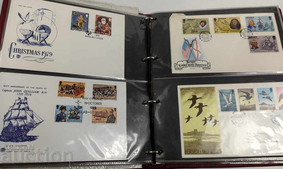 BINDER WITH 90 ENGLISH FIRST DAY COVERS FIRST DAY COVER - 6 BINDER WITH 90 ENGLISH FIRST DAY COVERS FIRST DAY COVER - 6