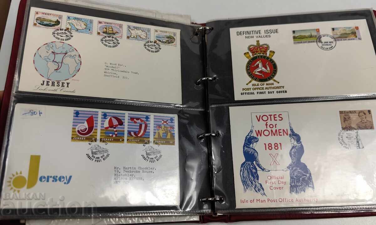 BINDER WITH 90 ENGLISH FIRST DAY COVERS FIRST DAY COVER - 7 BINDER WITH 90 ENGLISH FIRST DAY COVERS FIRST DAY COVER - 7